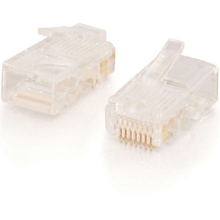 Picture of C2G RJ45 Cat5 8 x 8 Modular Plug for Round Stranded Cable - 100pk