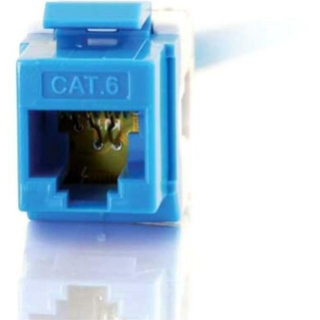 Picture of C2G 180 Degree Cat6 RJ45 UTP Keystone Jack - Blue