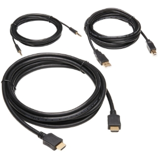 Picture of Tripp Lite HDMI KVM Cable Kit - 4K HDMI, USB 2.0, 3.5 mm Audio (M/M), Black, 10 ft.