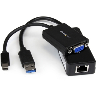 Picture of StarTech.com Lenovo ThinkPad X1 Carbon VGA and Gigabit Ethernet Adapter Kit - MDP to VGA - USB 3.0 to GbE