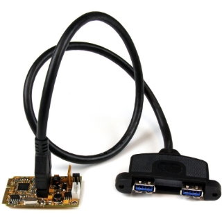 Picture of StarTech.com 2 Port SuperSpeed Mini PCI Express USB 3.0 Adapter Card w/ Bracket Kit and UASP Support